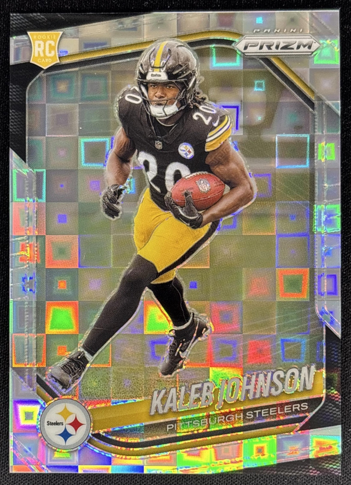 Kaleb Johnson 2025 Panini Prizm Pandora /400 Steelers Sports Trading Cards