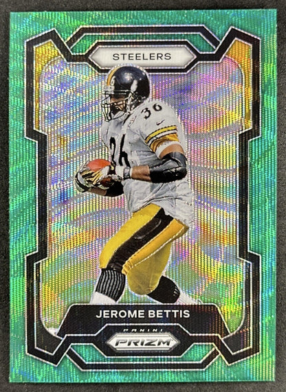 Jerome Bettis 2023 Panini Prizm Green Wave Steelers Sports Trading Cards
