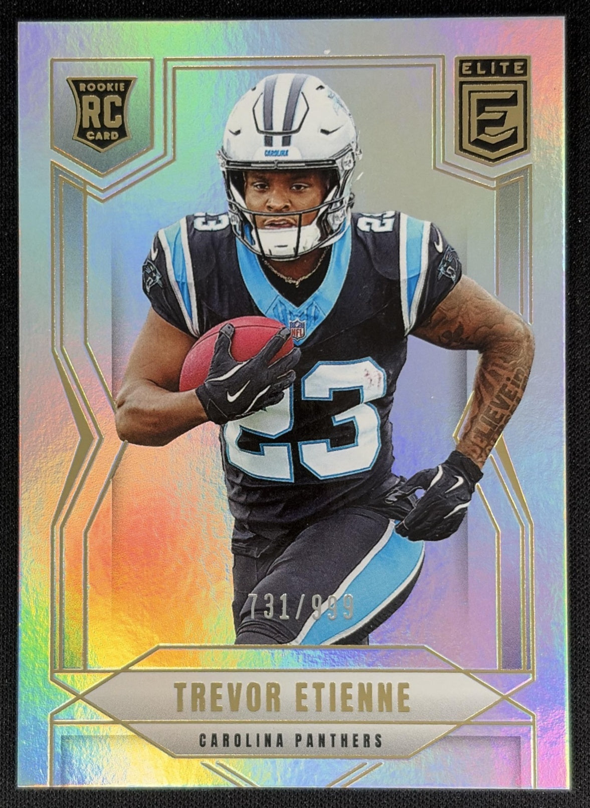 Trevor Etienne 2025 Panini Donruss Elite Rookies /999 Panthers front