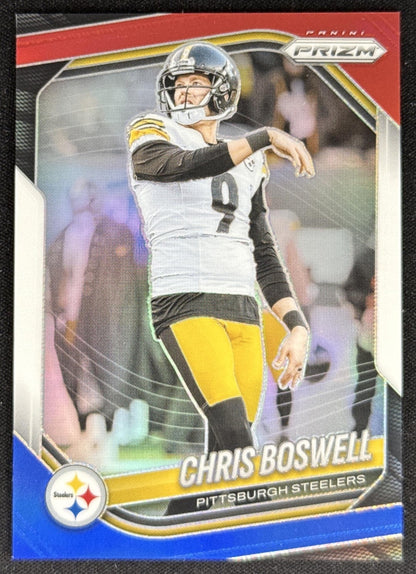 Chris Boswell 2025 Panini Prizm Red White & Blue Steelers Sports Trading Card