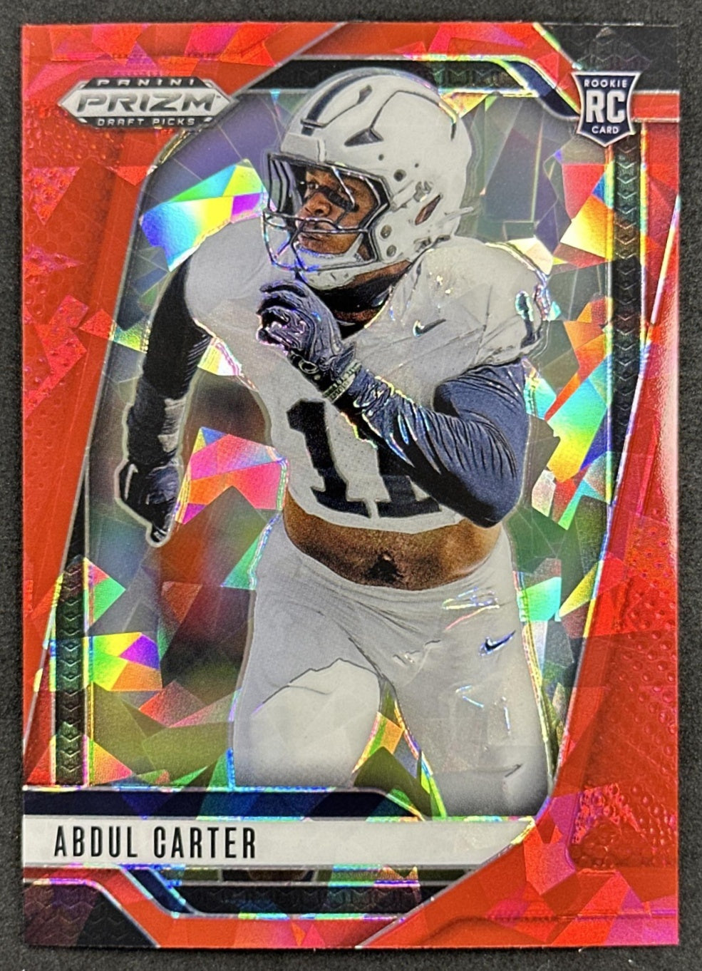 Abdul Carter 2025 Panini Prizm Draft Picks Red Ice Nittany Lions Giants - Front
