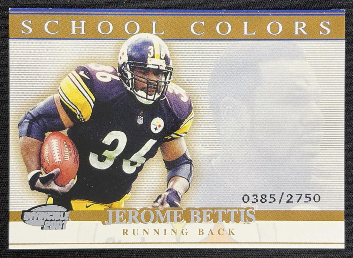 Jerome Bettis 2001 Pacific Invincible School Colors /2750 Steelers