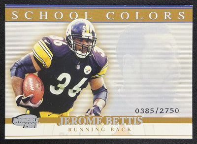 Jerome Bettis 2001 Pacific Invincible School Colors /2750 Steelers