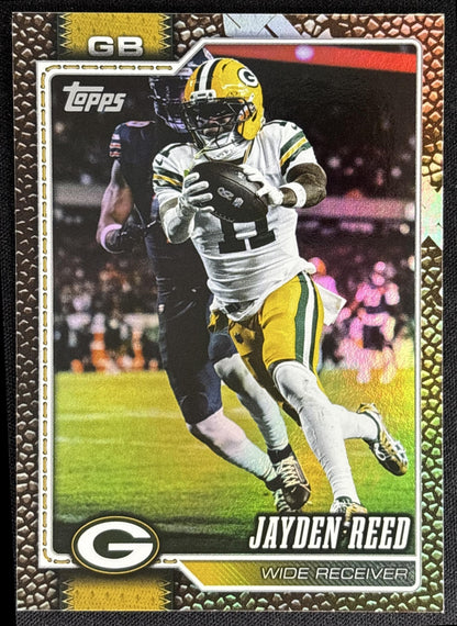 Jayden Reed 2026 Topps Football Leather Foil Packers