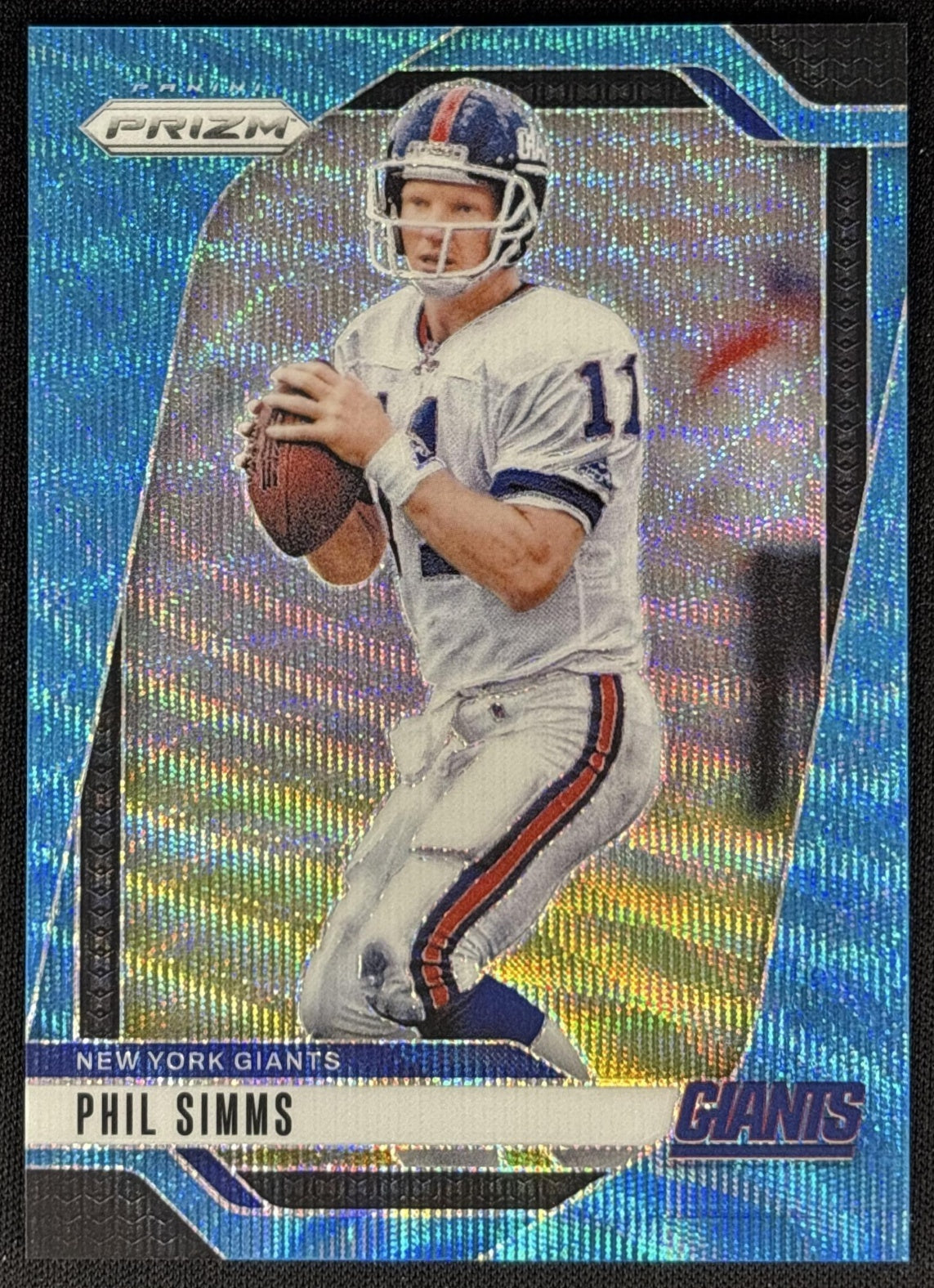 Phil Simms 2024 Panini Prizm Blue Wave /230 Giants Default Title Sports Trading Card