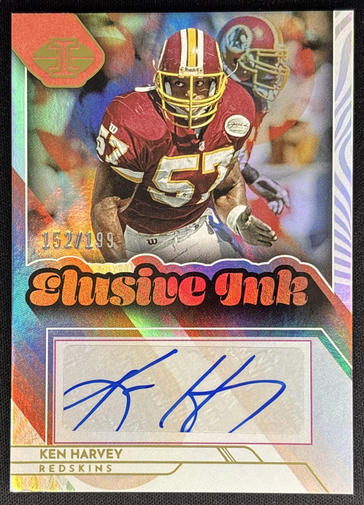 Ken Harvey 2022 Panini Illusions Elusive Ink /199 Redskins Commanders Sports Trading Cards
