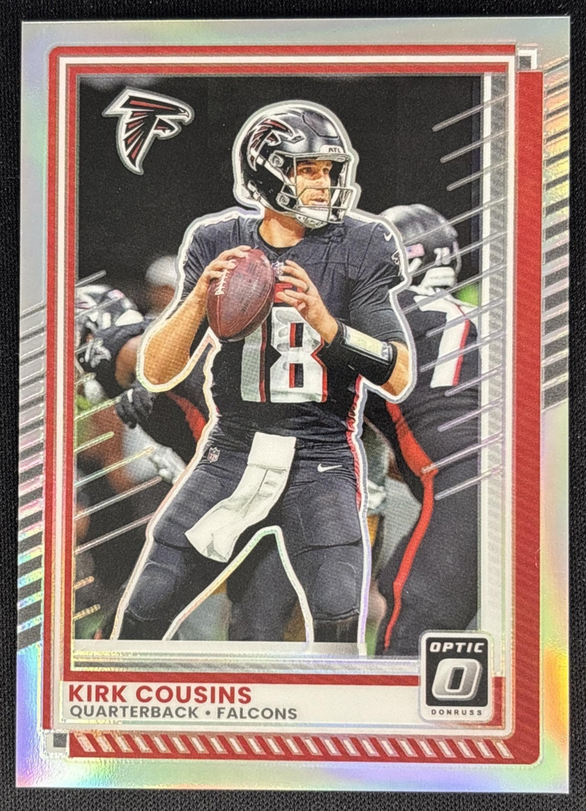 Kirk Cousins 2025 Panini Donruss Optic Holo Prizm Falcons