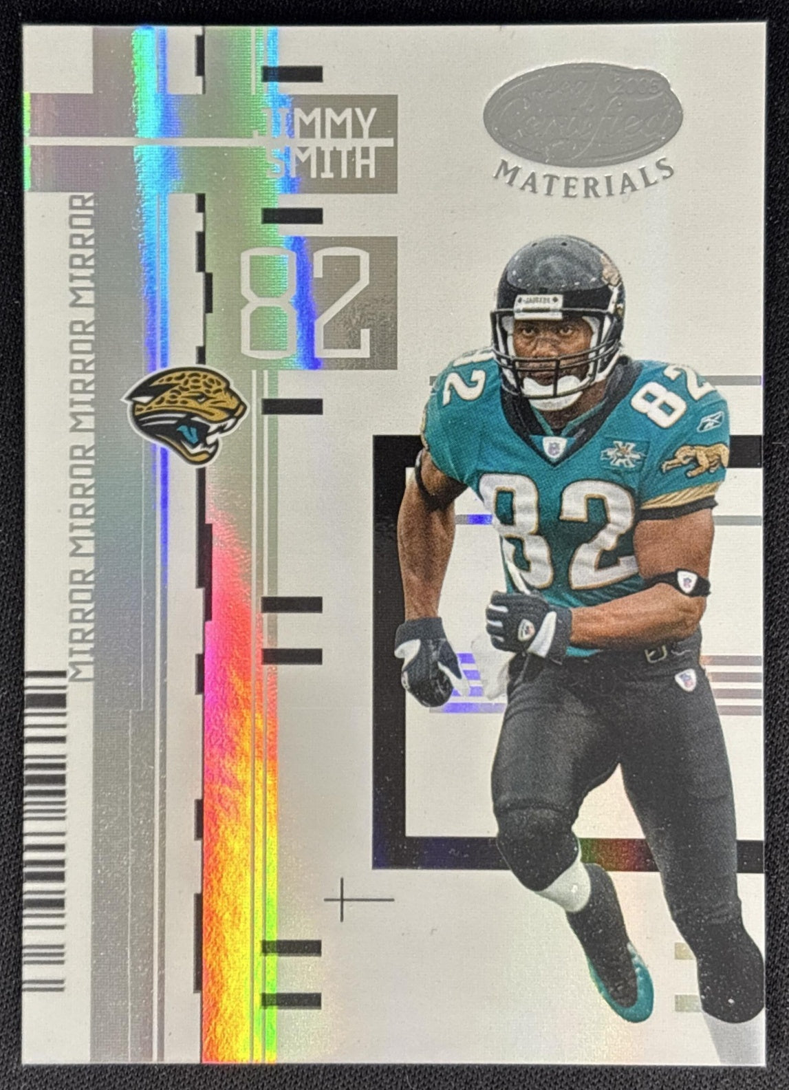 Jimmy Smith 2004 Leaf Certified Materials Mirror White /150 Jaguars front