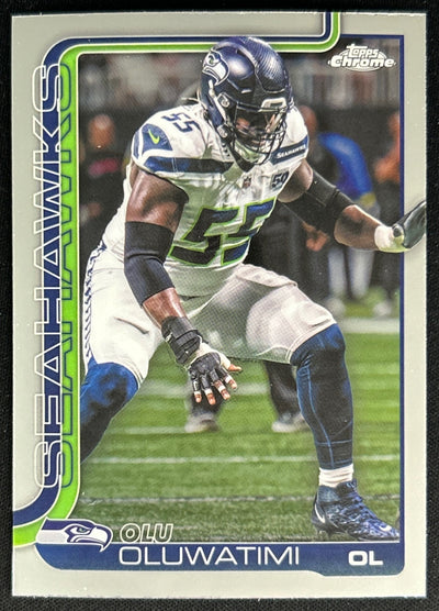 Olu Oluwatimi 2025 Topps Chrome Seahawks Sports Trading Cards