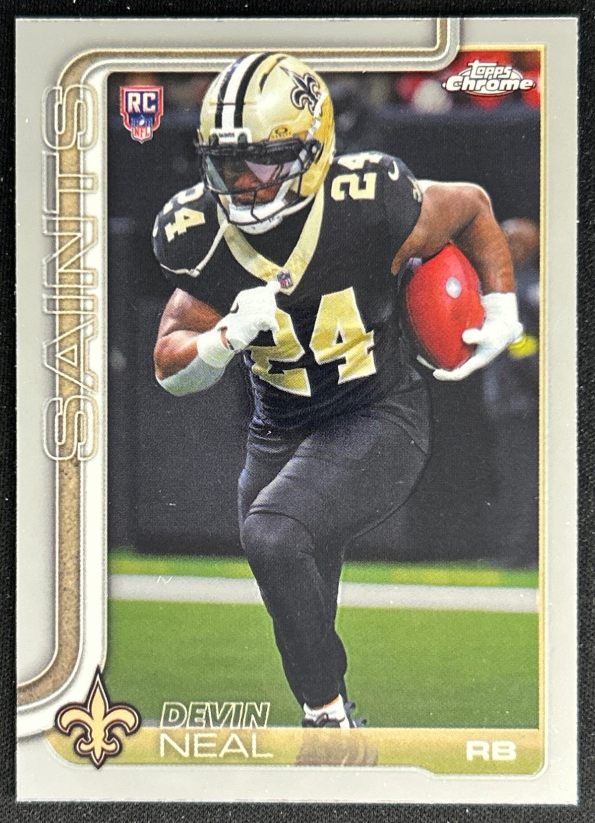 Devin Neal 2025 Topps Chrome Rookie Saints Sports Trading Cards
