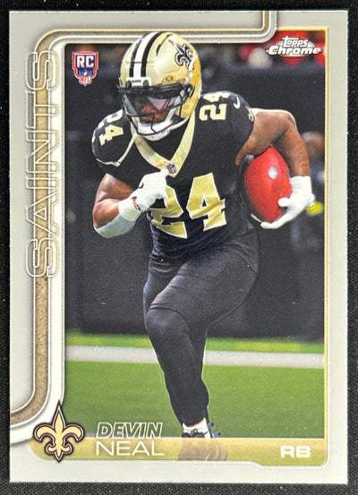 Devin Neal 2025 Topps Chrome Rookie Saints Sports Trading Cards