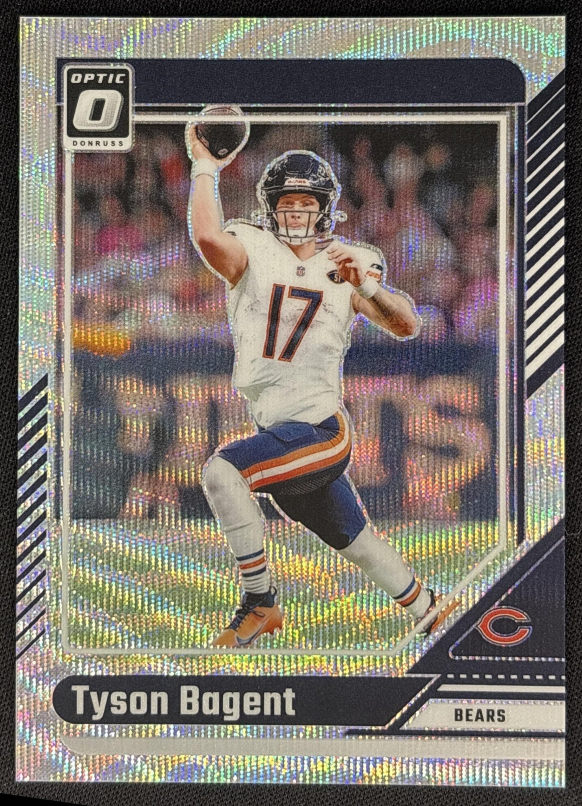 Tyson Bagent 2024 Panini Donruss Optic Wave /300 Bears Sports Trading Cards