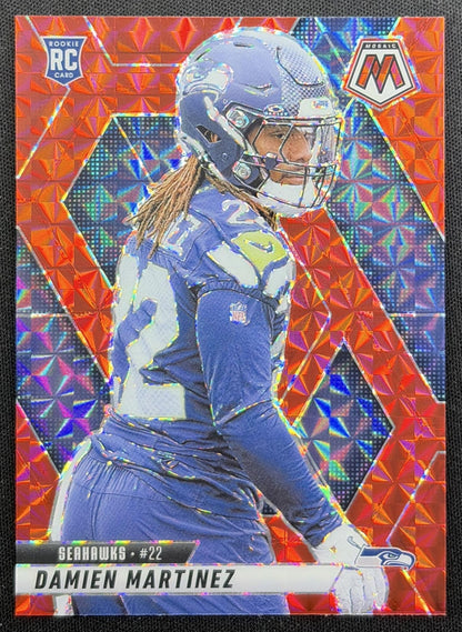 Damien Martinez 2025 Panini Mosaic Rookies Red Prizm Seahawks Seattle Seahawks