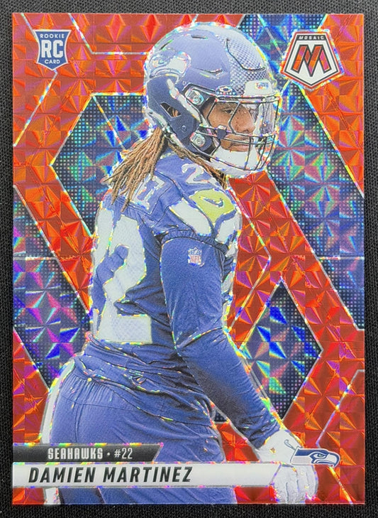 Damien Martinez 2025 Panini Mosaic Rookies Red Prizm Seahawks Seattle Seahawks