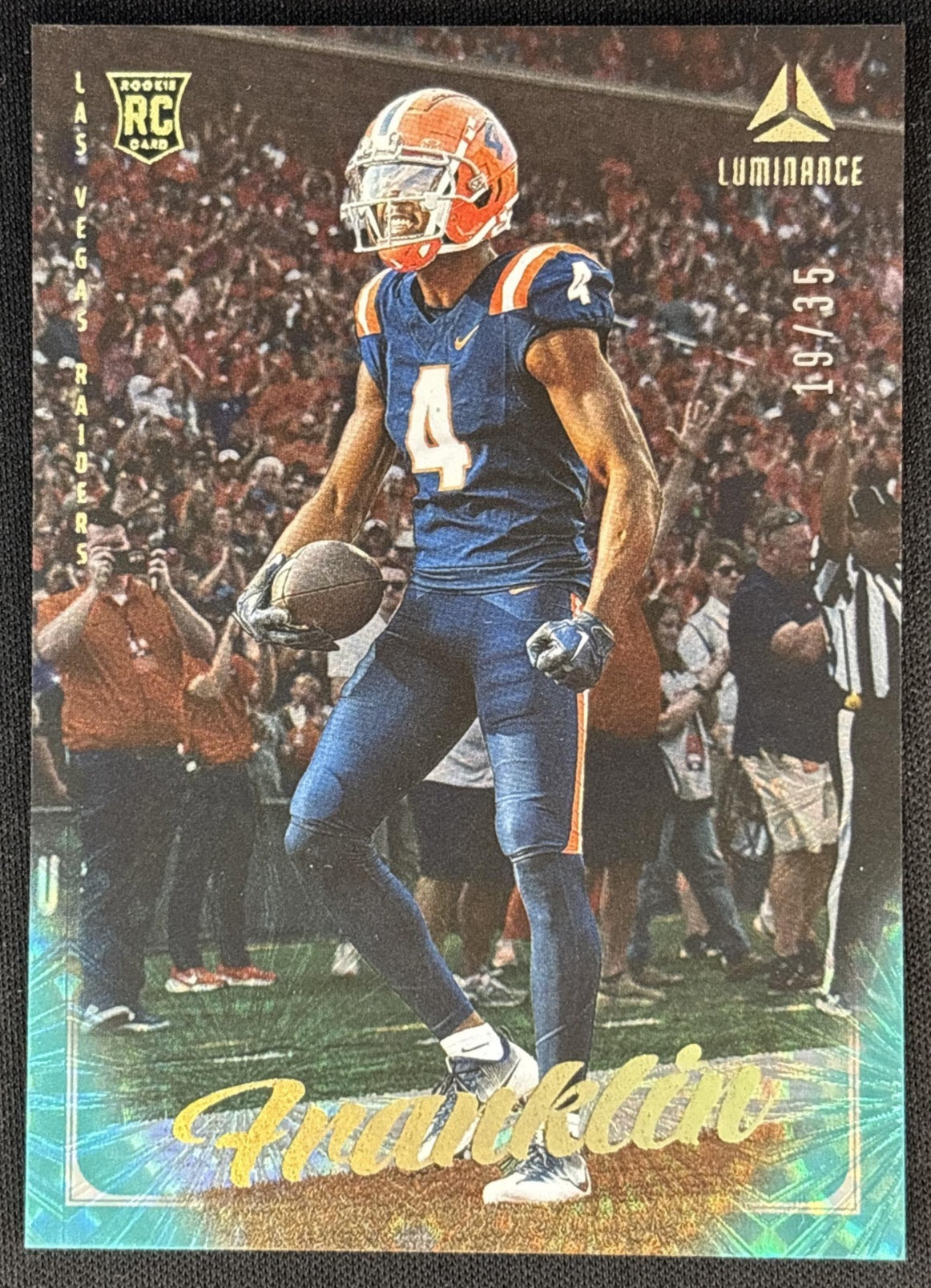 Zakhari Franklin 2025 Panini Luminance Teal /35 Raiders