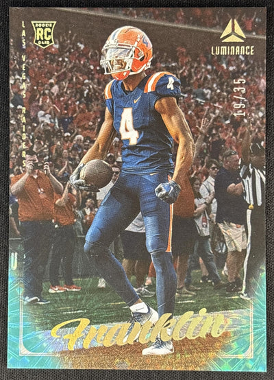 Zakhari Franklin 2025 Panini Luminance Teal /35 Raiders