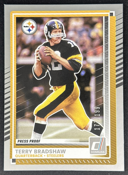 Terry Bradshaw 2025 Panini Donruss Press Proof Silver /199 Steelers Default Title Sports Trading Cards