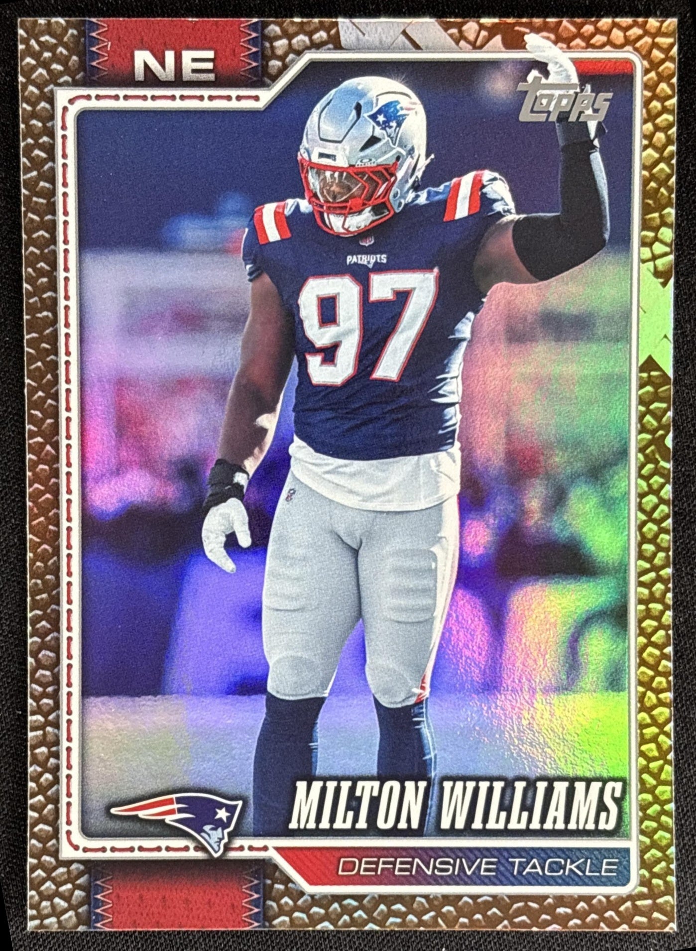 Milton Williams 2026 Topps Football Leather Foil Patriots