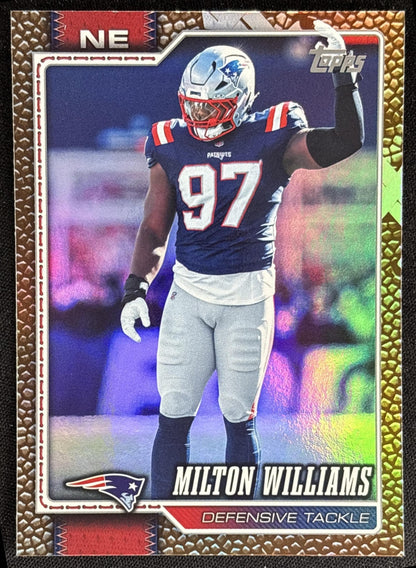 Milton Williams 2026 Topps Football Leather Foil Patriots