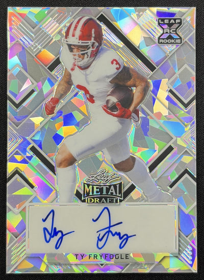 Ty Fryfogle 2022 Leaf Metal Draft Auto Crystal Silver /25 Hoosiers