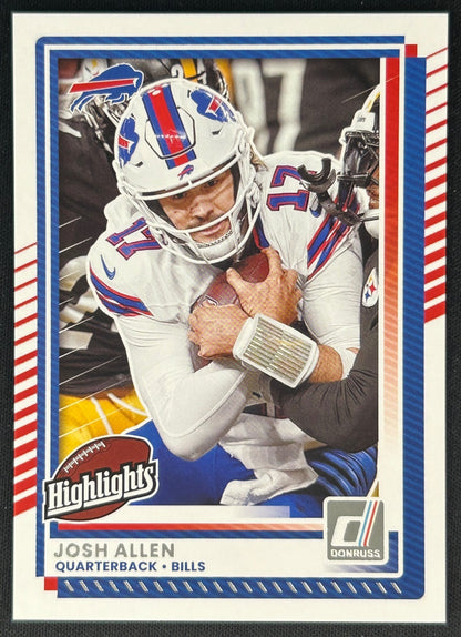 Josh Allen 2025 Donruss Rookies & Highlights Bills - front