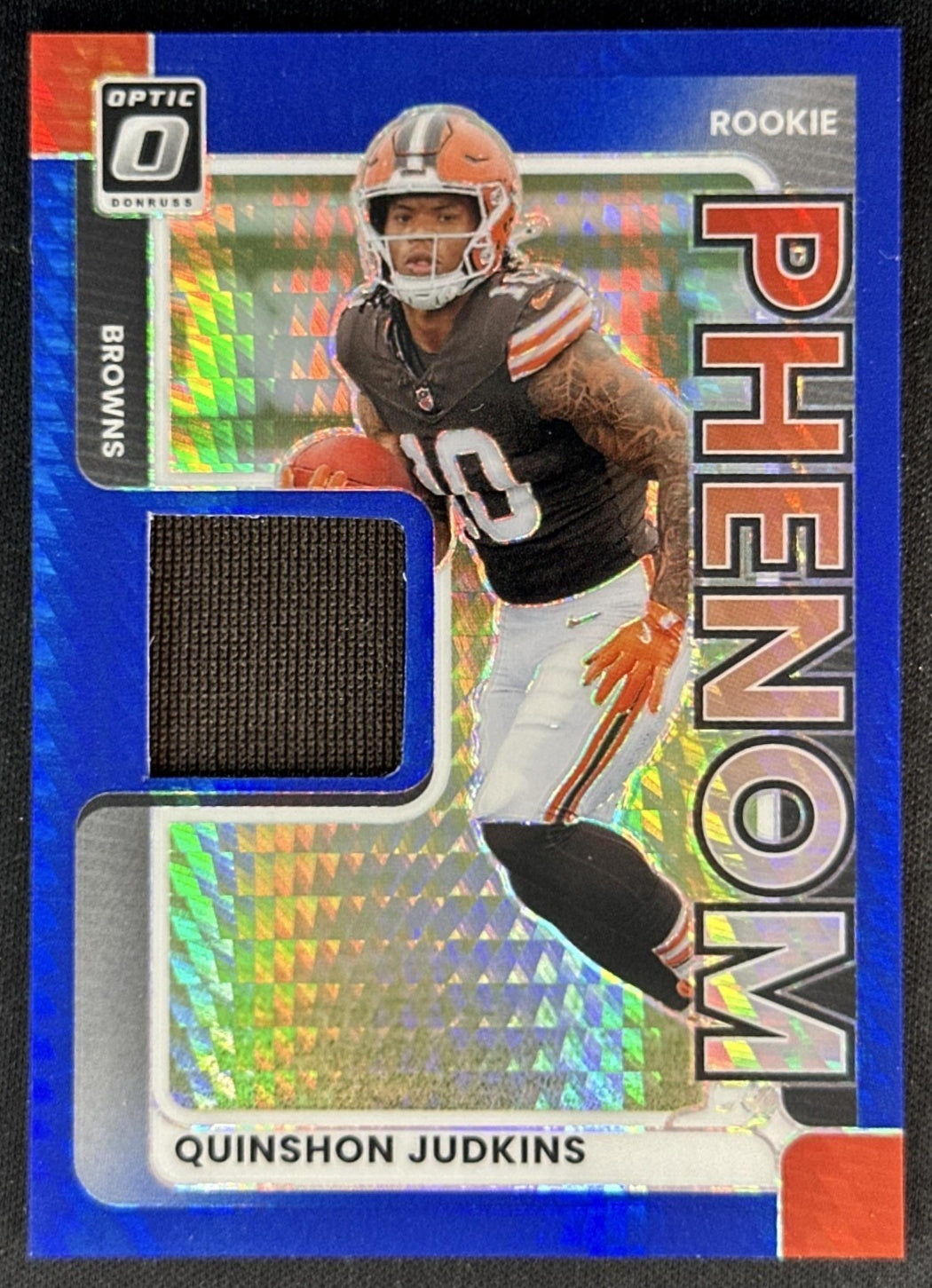Quinshon Judkins 2025 Donruss Optic Rookie Phenoms Blue Hyper Prizm Browns Default Title Sports Trading Cards