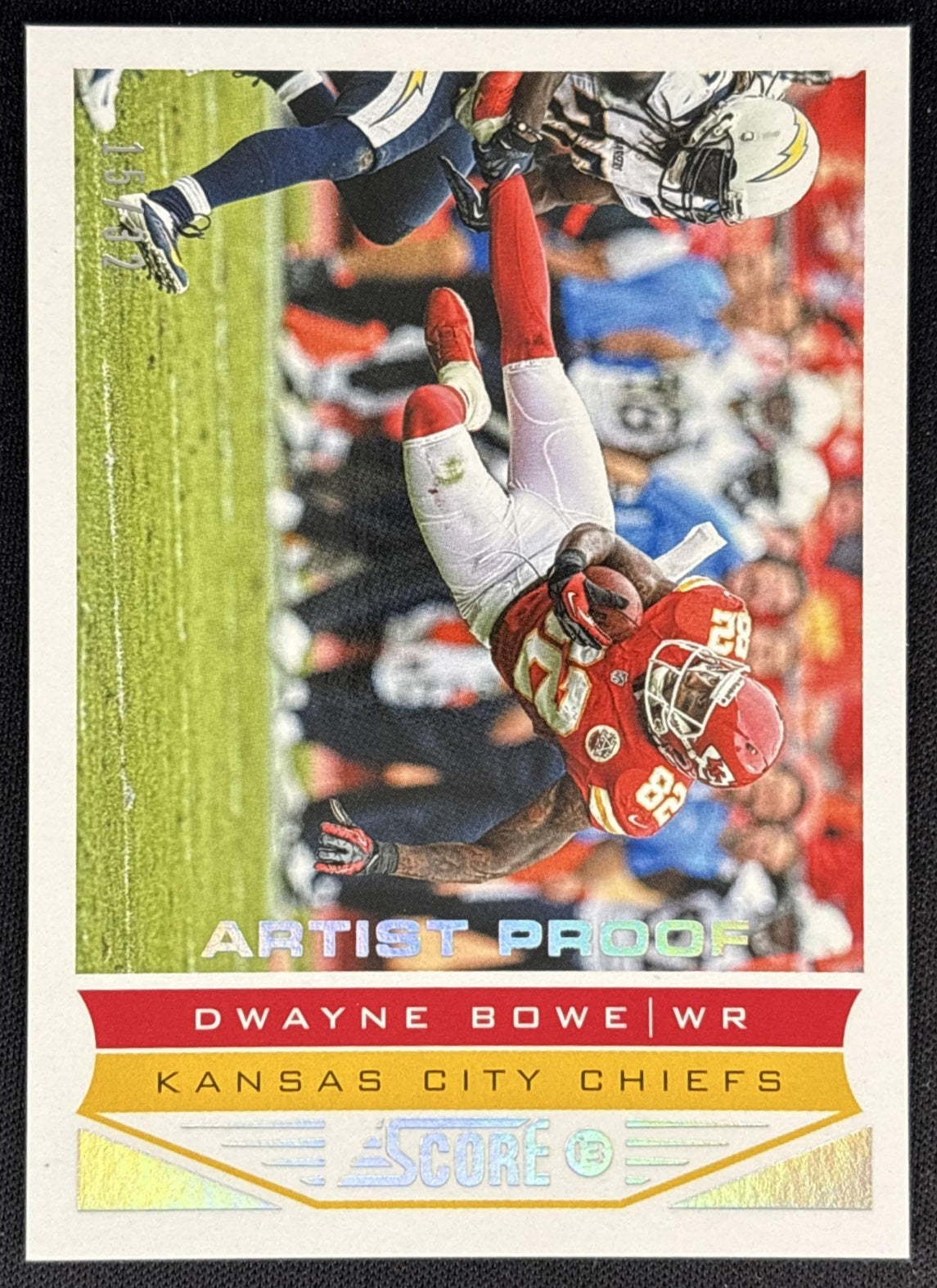 Dwayne Bowe 2013 Panini Score Artist Proofs /32 Chiefs front