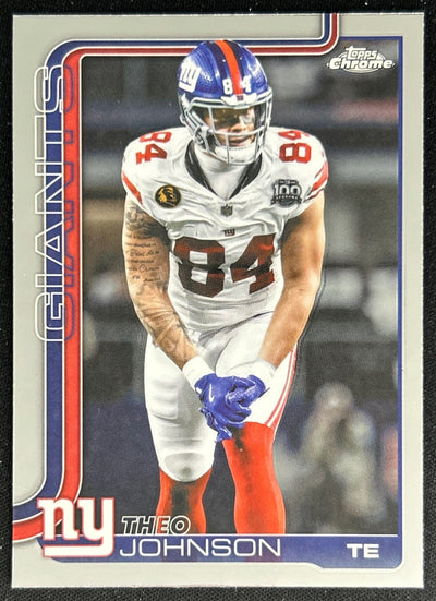 Theo Johnson 2025 Topps Chrome Giants Default Title Sports Trading Cards
