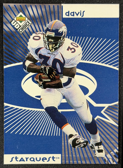 Terrell Davis Robert Edwards 1998 Upper Deck Choice StarQuest/RookQuest Blue Patriots Broncos