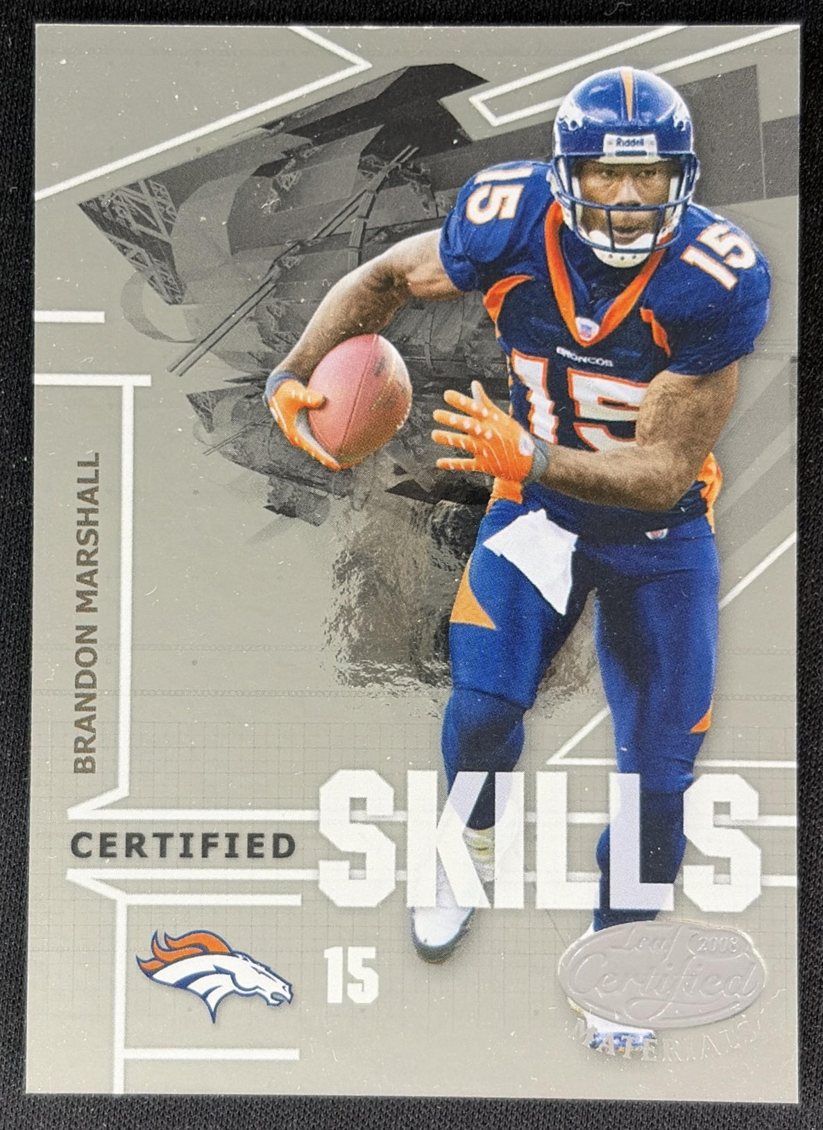 Brandon Marshall 2008 Leaf Certified Materials Skills /1000 Broncos front