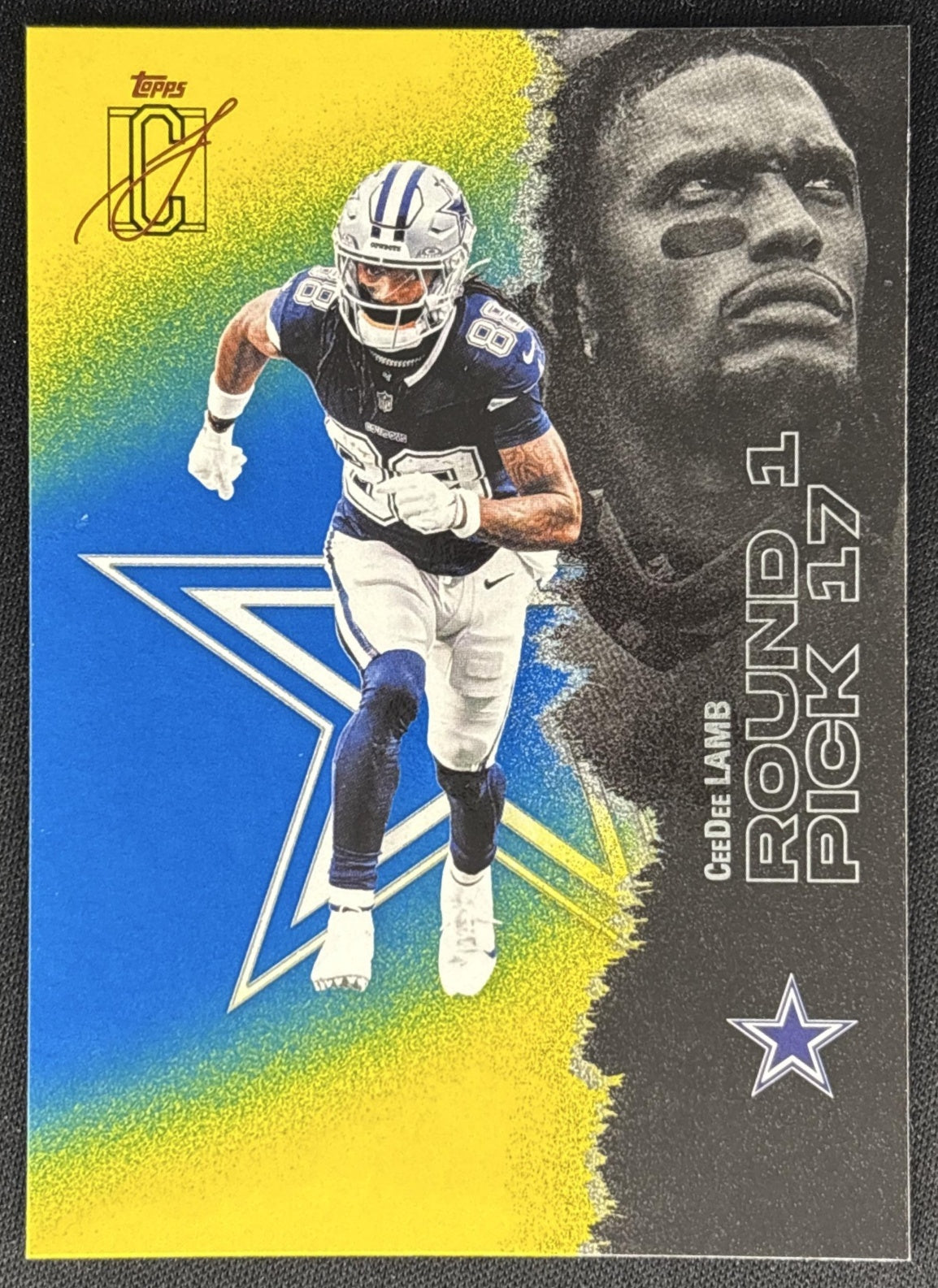 CeeDee Lamb 2025 Topps Signature Class Veteran Blue & Yellow Foil Cowboys Sports Trading Cards
