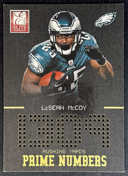 LeSean McCoy 2012 Panini Elite Prime Numbers Gold /149 Eagles front