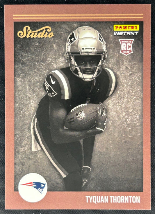 Tyquan Thornton 2022 Panini Instant Studio Rookies Patriots
