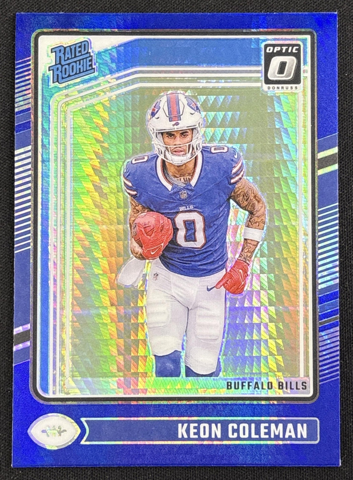Keon Coleman 2024 Panini Donruss Optic Blue Hyper Bills - front