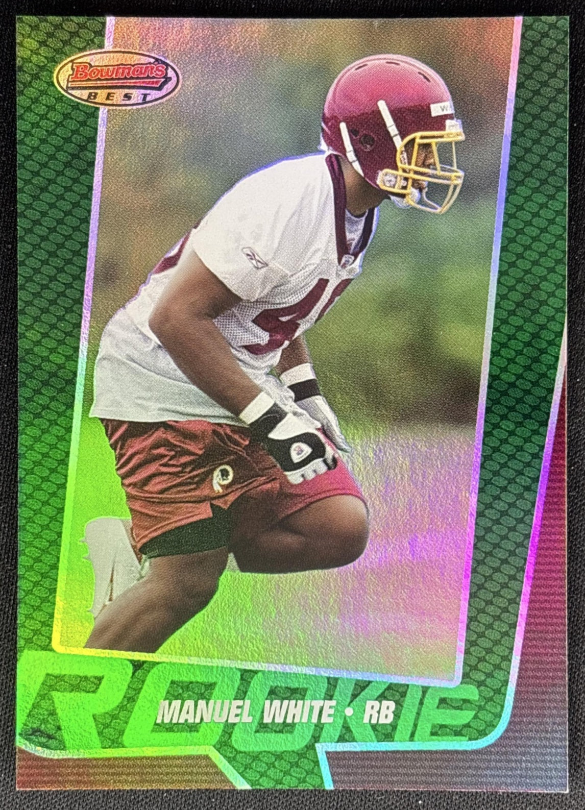 Manuel White 2005 Bowman's Best Green /799 Redskins Sports Trading Cards