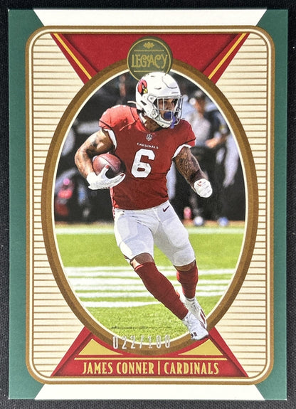 James Conner 2022 Panini Legacy Orange /199 Cardinals front