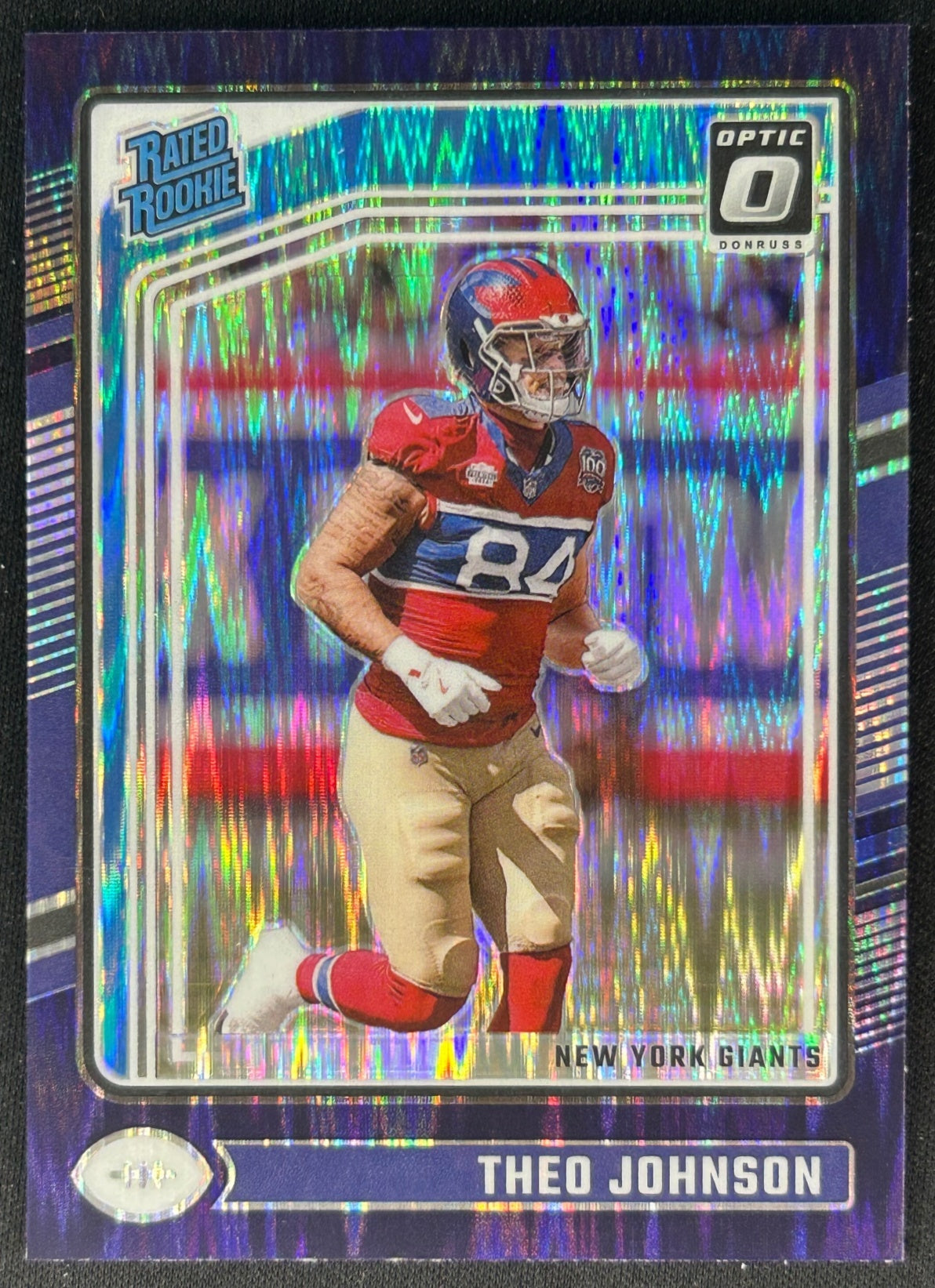 Theo Johnson 2024 Donruss Optic Purple Shock Giants Sports Trading Cards