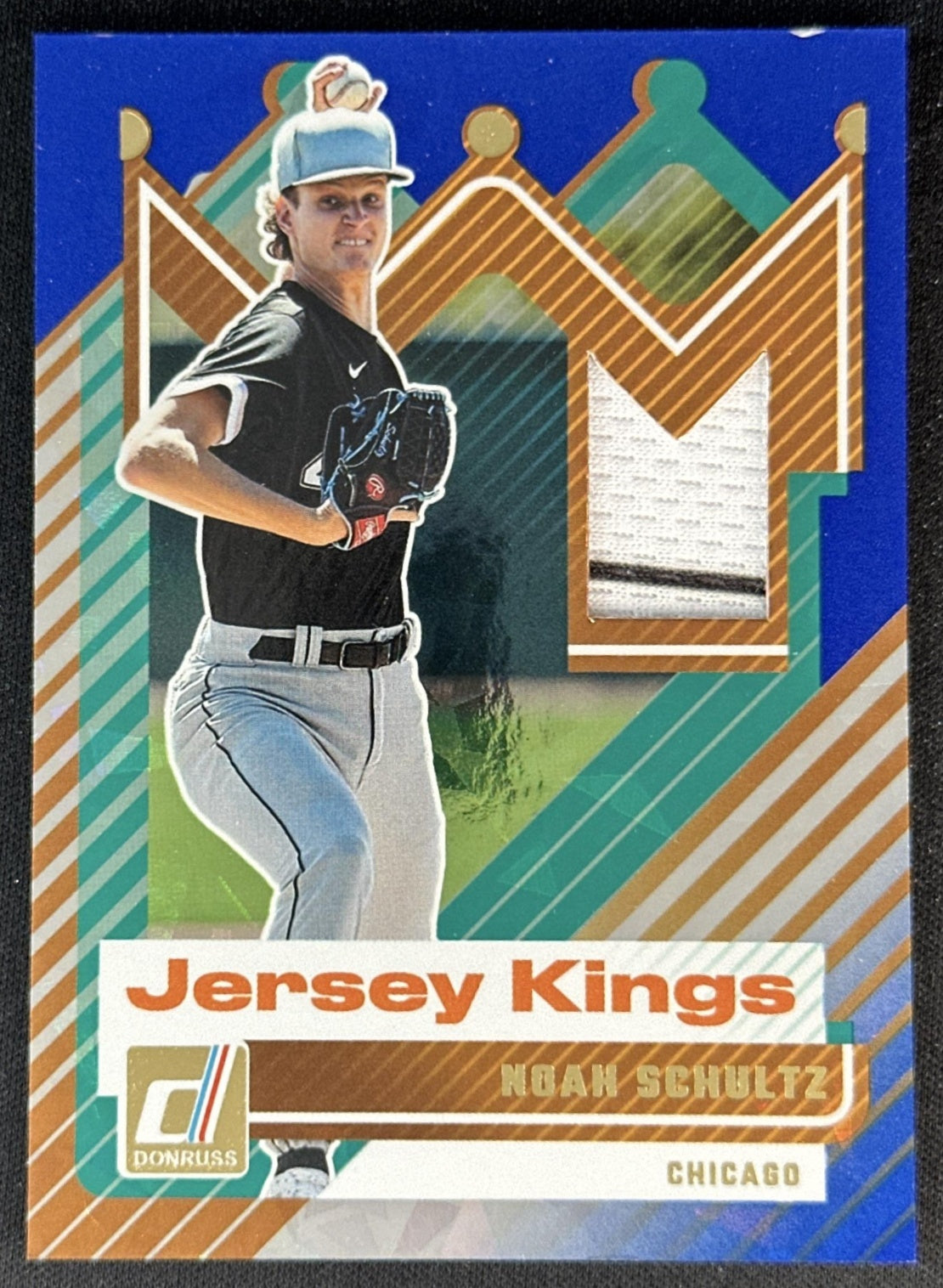 Noah Schultz 2025 Panini Donruss Jersey Kings Blue Ice White Sox