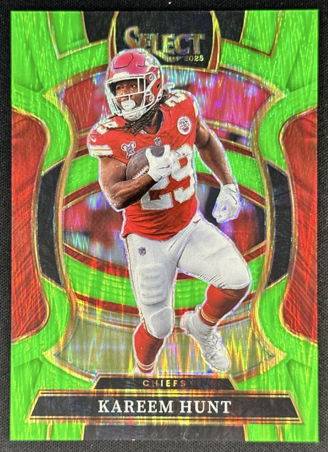Kareem Hunt 2025 Panini Select Concourse Neon Green Prizm Shock /699 Chiefs Default Title Sports Trading Cards