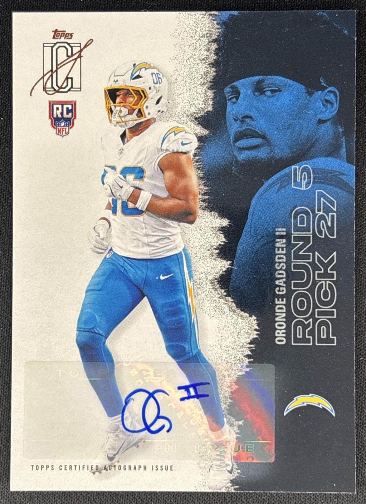 Oronde Gadsden II 2025 Topps Signature Class Rookie Auto Chargers