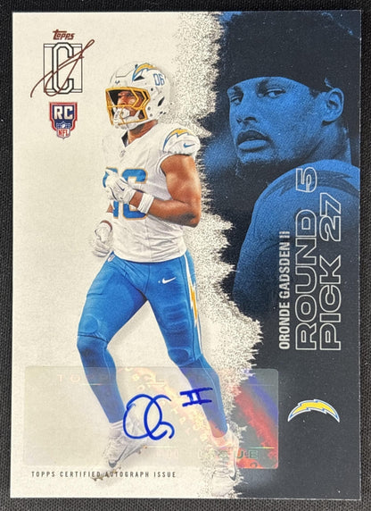 Oronde Gadsden II 2025 Topps Signature Class Rookie Auto Chargers