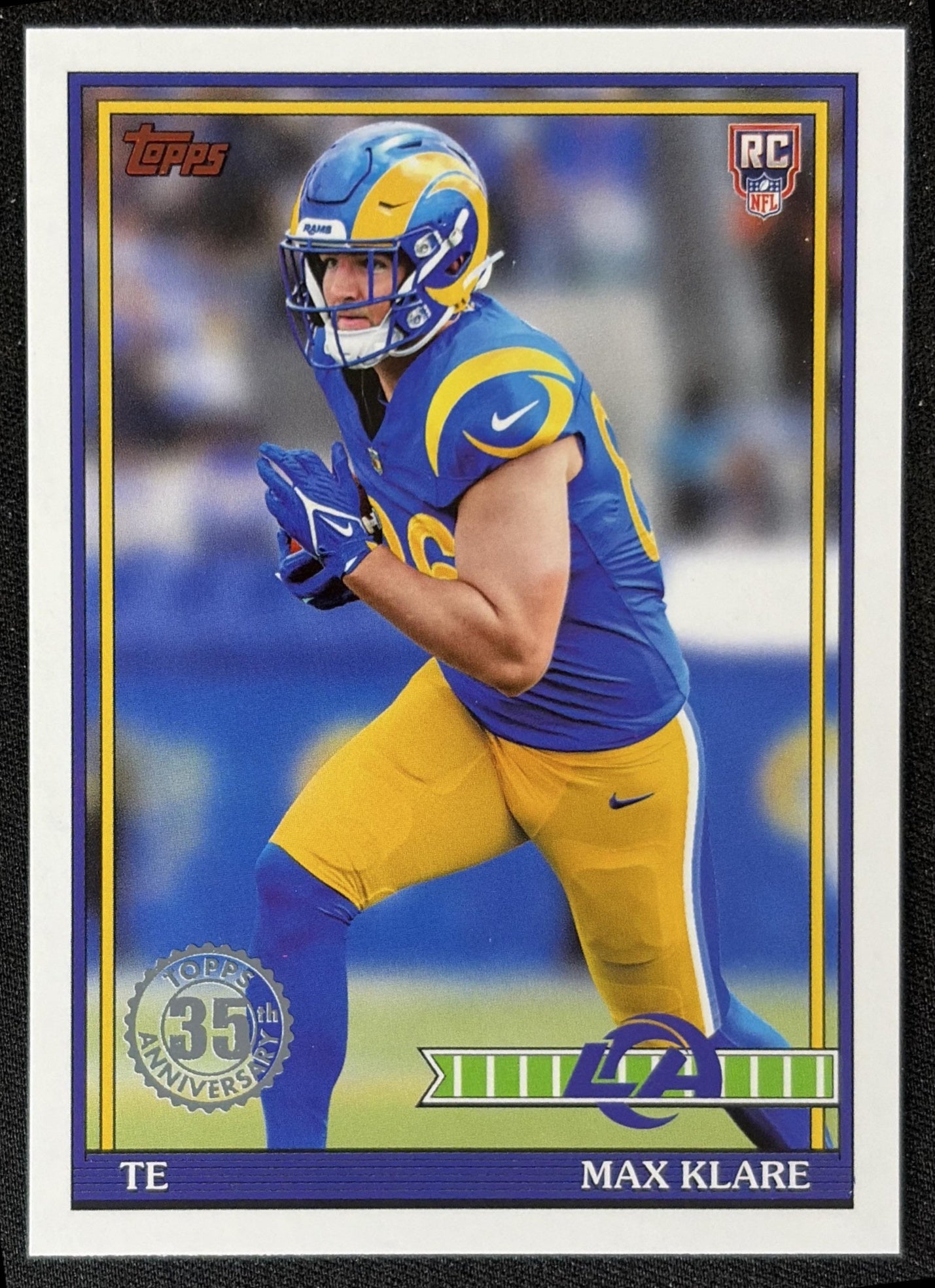 Max Klare 2026 Topps 1991 Rookie Rams front