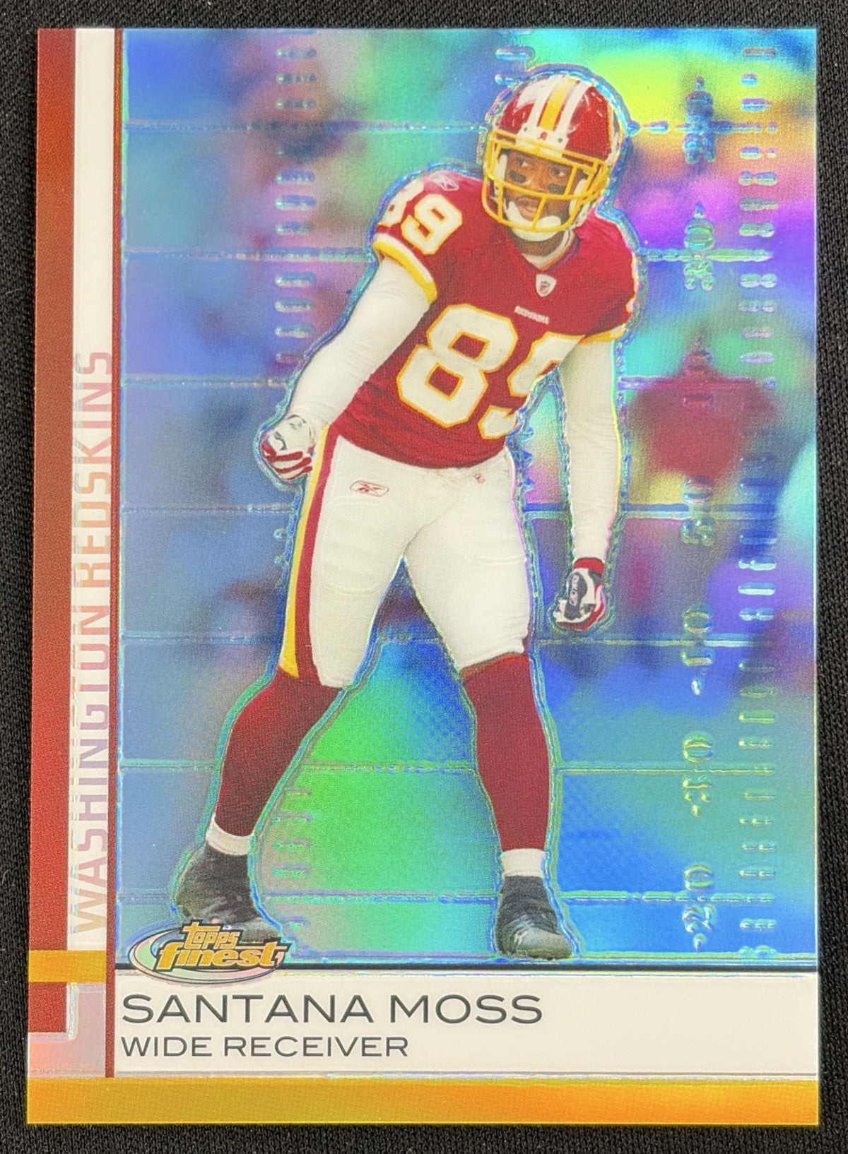 Santana Moss 2009 Topps Finest Blue Refractor /429 Redskins