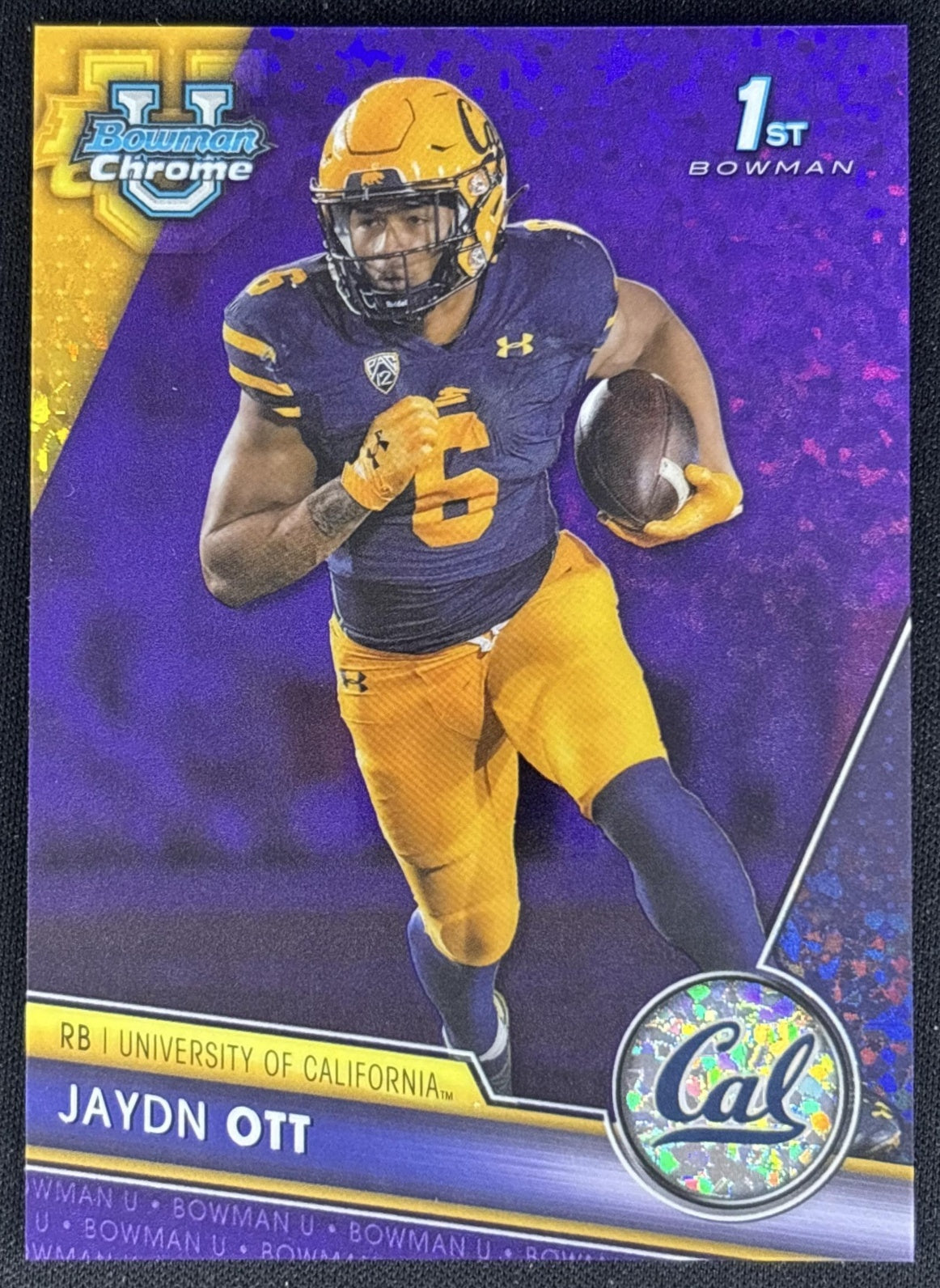 Jaydn Ott 2023 University Chrome Purple Mini Diamond Refractor /399 Golden Bears front