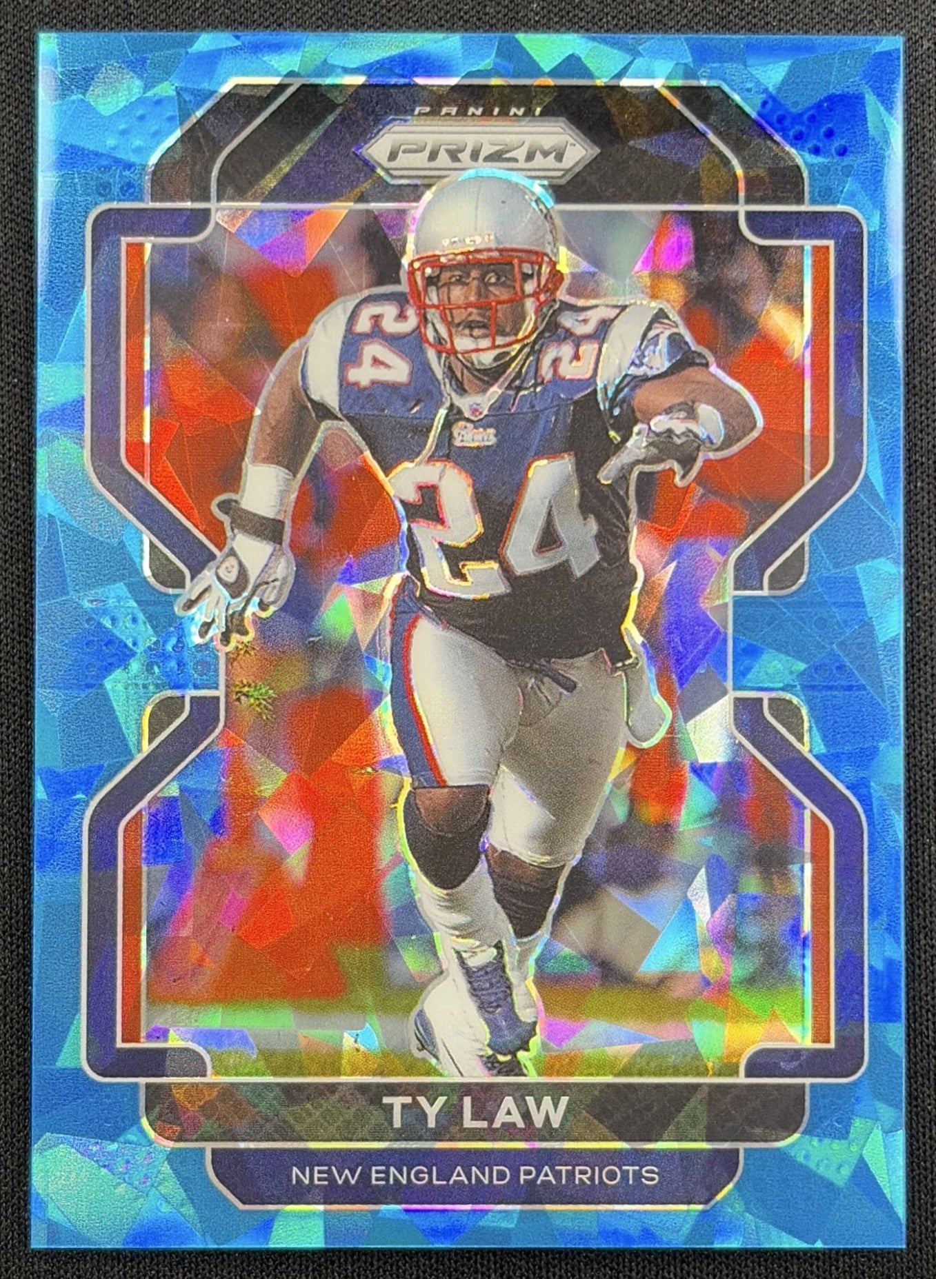 Ty Law 2021 Panini Prizm Blue Ice /99 Patriots