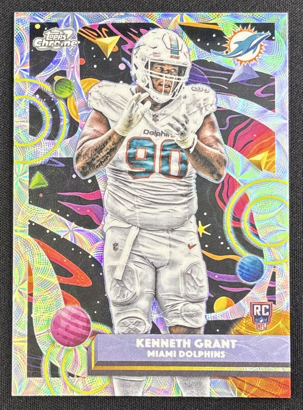 Kenneth Grant 2025 Topps Cosmic Chrome Nucleus Refractor Dolphins