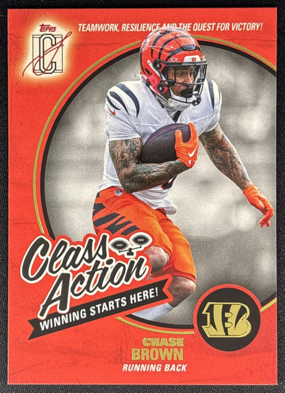Chase Brown 2025 Topps Signature Class Action Bengals Sports Trading Cards
