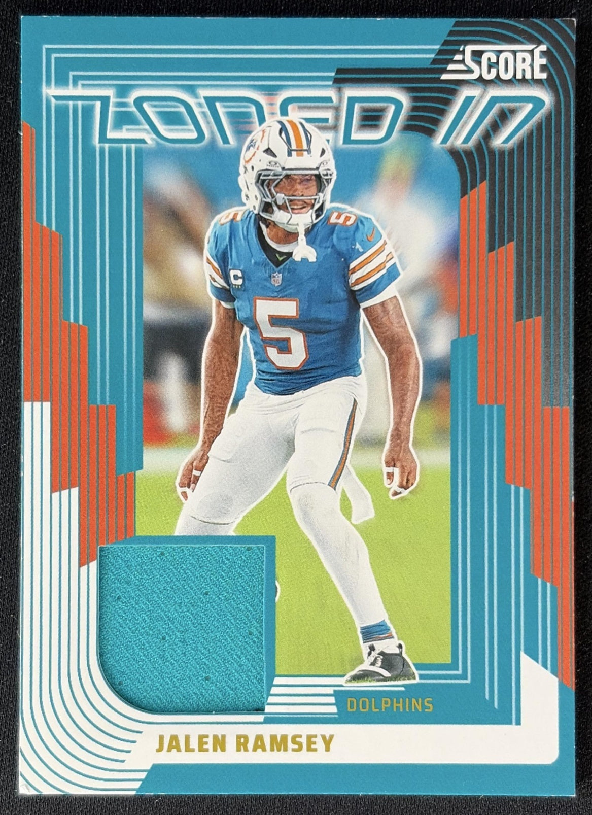 Jalen Ramsey 2025 Panini Score Zoned In Jerseys Dolphins front