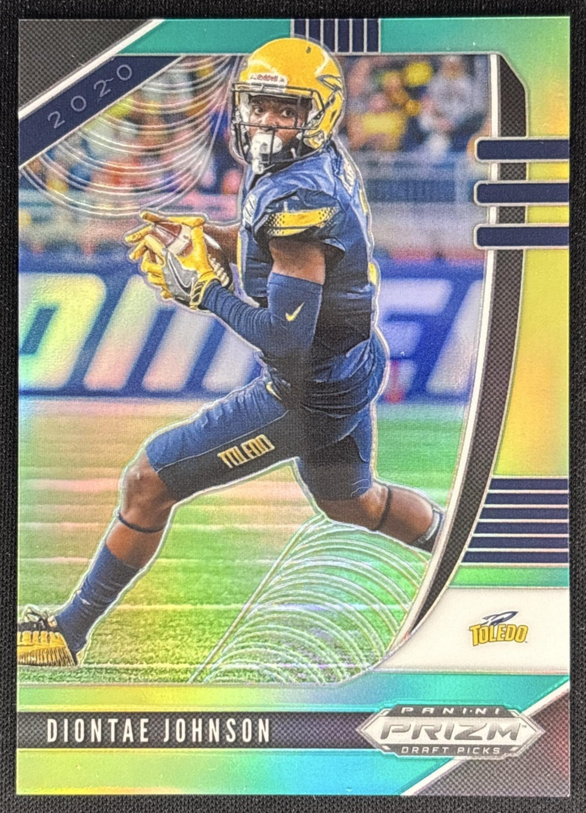 Diontae Johnson 2020 Panini Prizm Draft Picks Prizms Green and Yellow /249 Steelers front