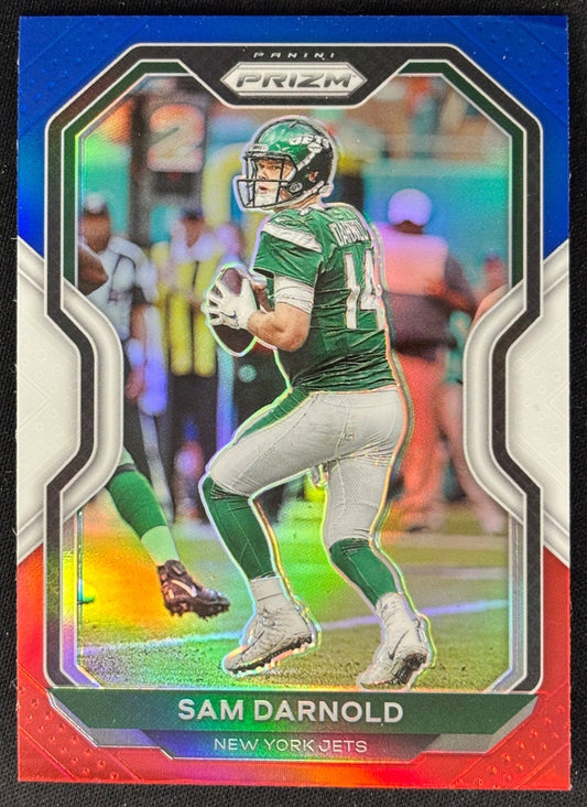 Sam Darnold 2020 Prizm Red White and Blue Jets - front